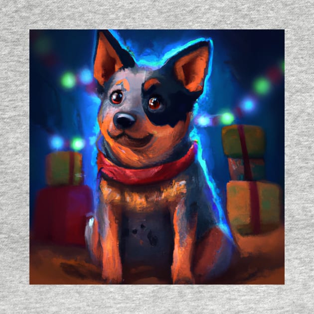 Cute Australian Cattle Dog Drawing by Play Zoo